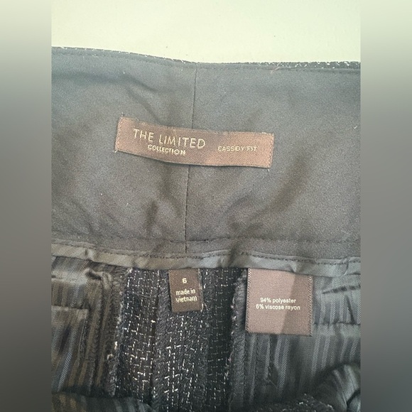 The‎ Limited Pants Women 6 Black Tweeted Wide Leg Careerwear Office Casual 0366 - Picture 8 of 8